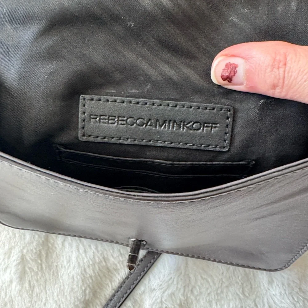 REBECCA MINKOFF Small Grey Love Crossbody purse handbag